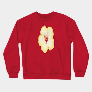 Yellow Hibiscus Flower Vector Crewneck Sweatshirt